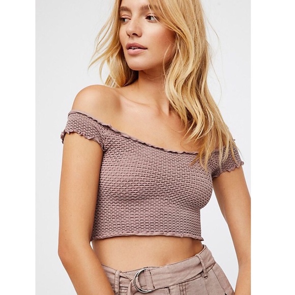Free People Tops - NWOT Free People Smocked Crop Top